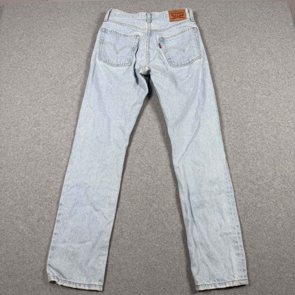 Levis 501 Original Fit Light Wash Straight Leg Button Fly Jeans 25x30 Western